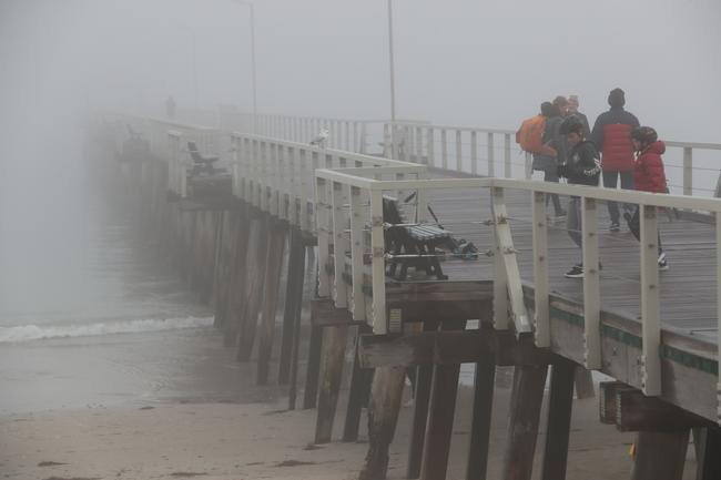 Fog around Henley Beach on July 14. Picture: Tait Schmaal