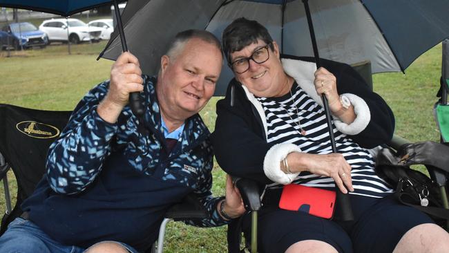 Matthew and Tracy Ross at the CQ Capras game against the Ipswich Jets in Round 12 of the Hostplus Cup at Rugby Park, Rockhampton, on June 1, 2024.
