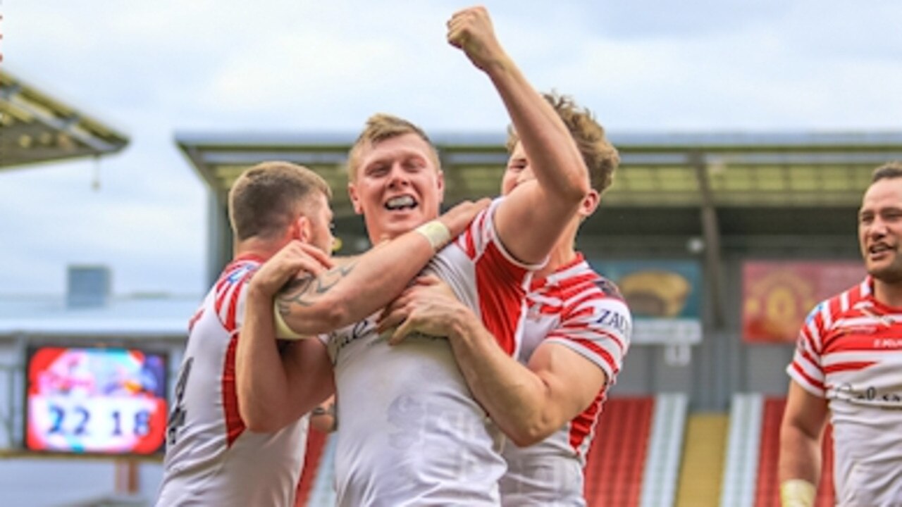 Drew Hutchison playing for Leigh Centurions in 2018