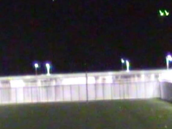 CCTV has captured a drone that appears to be dumping contraband in a NSW prison. Picture: Supplied