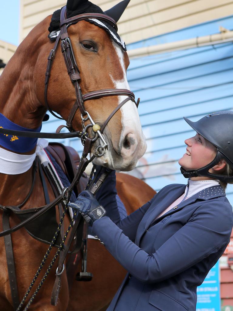 Brooke Langbecker and her horse Riverside Freedom.