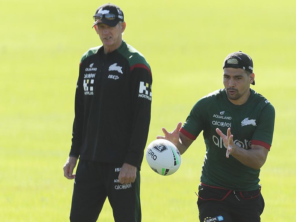 Incoming Dolphins coach Wayne Bennett has a great relationship with Cody Walker. Picture: Mark Metcalfe/Getty Images