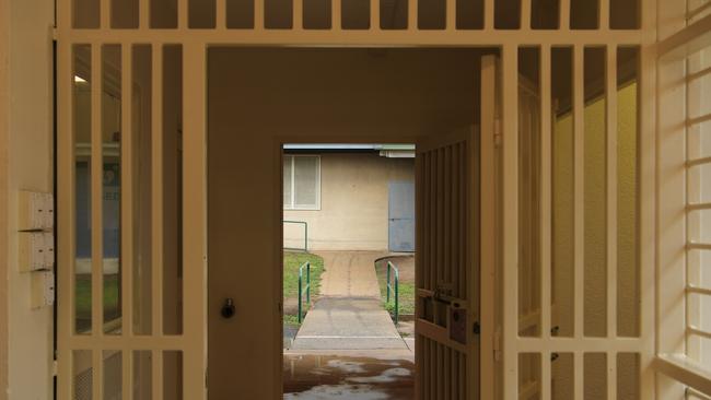 The entrance to H Block at the Don Dale Youth Detention Centre after parts of the centre was set on fire during a riot. Picture: Keri Megelus