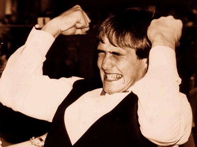 St Kilda AFL player Tony Lockett after winning Brownlow Medal in 1987.