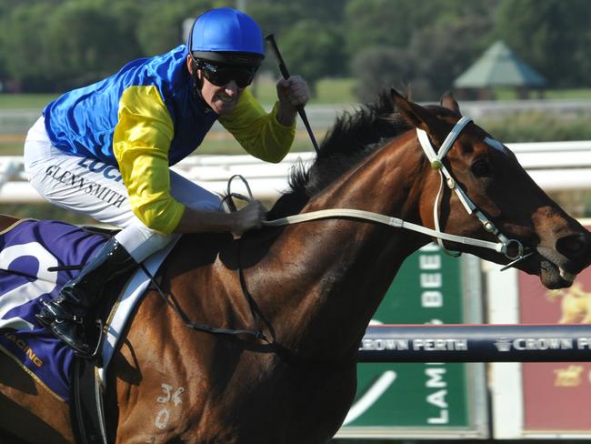 ascot races 7.2.2015 race 7 No. 2 Black Heart Bart ridden by Glenn Smith wins the Cyril Flower Stakes. .