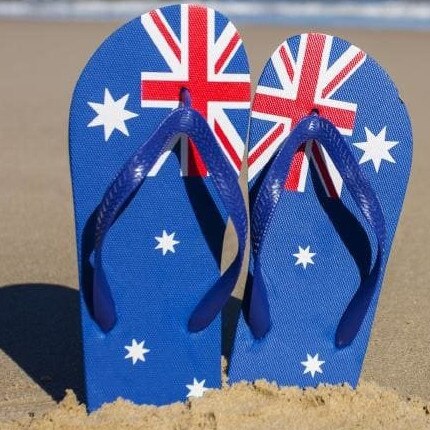 Mike O’Connor wondered how he could be a true-blue Aussie if he couldn’t wear thongs, deprived of the opportunity to display his patriotism by wearing thongs emblazoned with the flag on Australia Day.