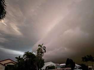 SOCIAL MEDIA IMAGE DISCUSS USE WITH YOUR EDITOR - Mackay residents captured images of a severe thunderstorm rolling into the region on Sunday April 19.