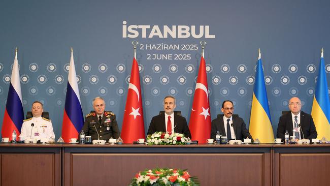 Ukrainian and Russian delegates had a second round of peace talks in Istanbul, where they are set to exchange plans for how they want to end the three-year war. (Photo by Adem ALTAN / AFP)