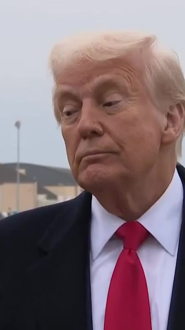 Trump hit in the face with a boom mic