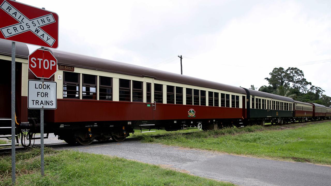 The boy was hit by the rock while the train was travelling through Cairns North.