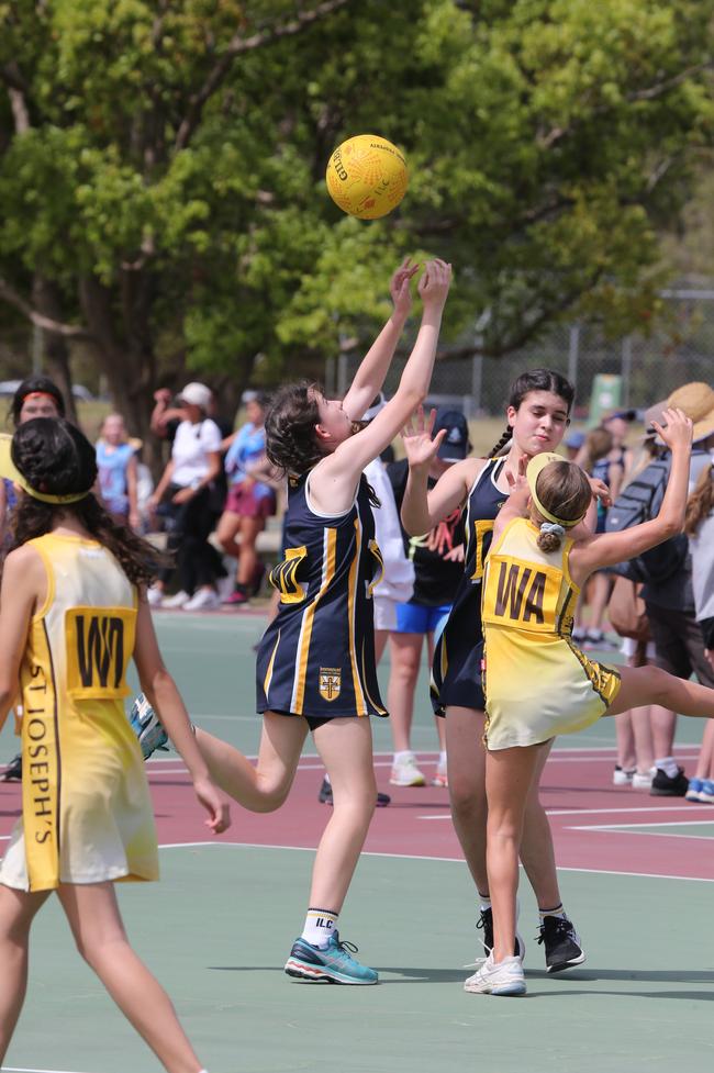 The Netball Qld Primary Schools Cup grand finals are being held at the Hinterland District Netball Association at Mudgeeraba. Picture: Mike Batterham.