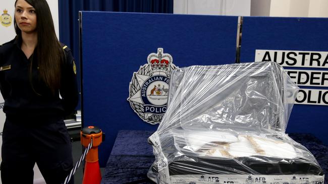 Suitcases contained 95 kilograms of cocaine. Picture: Jonathan Ng