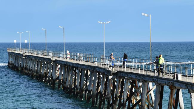 Port Noarlunga Jetty. Image AAP/Mark Brake