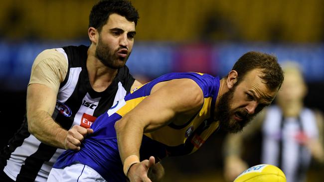 Alex Fasolo tackles Will Schofield on Sunday. Picture: AAP Images