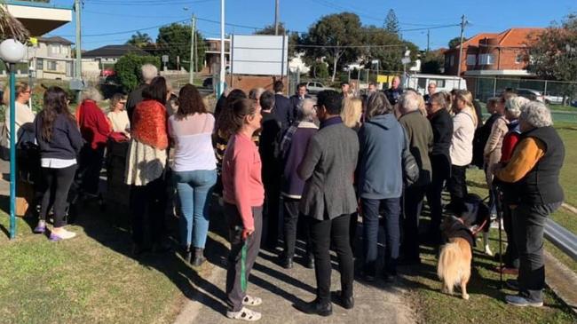 Residents at the on-site hearing last week. Picture: Michael Daley