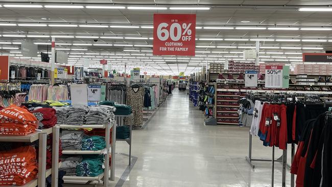 Appearances were deceiving in the Westwood Kmart store. The clothes section was indeed full of stock. Picture: Benedict Brook/news.com.au