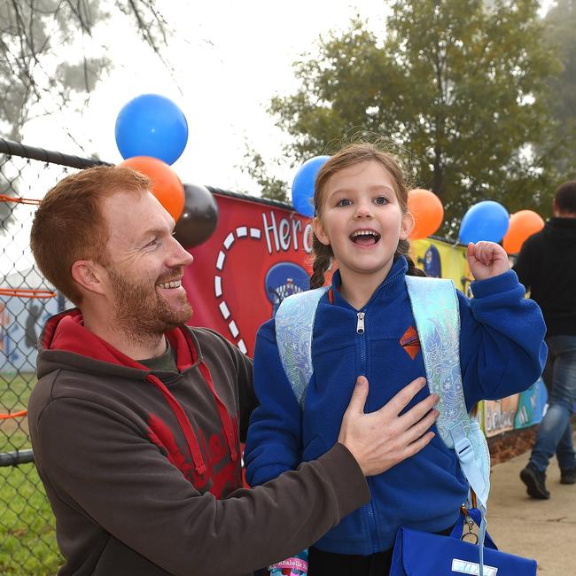 Andy Hall and daughter Anabelle. Picture: Josie Hayden