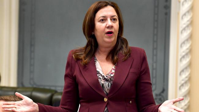 Queensland Premier Annastacia Palaszczuk at Queensland parliament in Brisbane. Picture: NCA NewsWire / John Gass