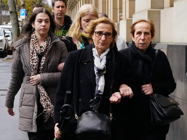 Family of Elaine Pandilovski outside the Supreme Court on Friday. Picture: Luis Enrique Ascui