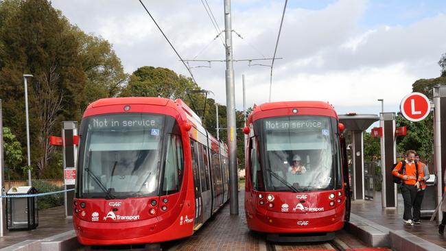 The Parramatta Light Rail is set to open in late August – one of a number projects the government is racing the clock on. Picture: NewsWire / Damian Shaw