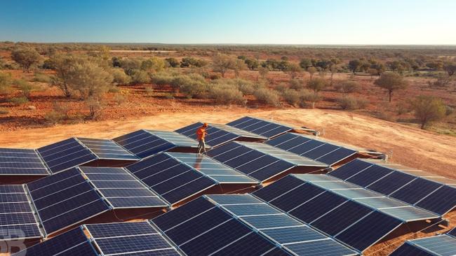 Sun Cable’s proposed solar farm in Powell Creek, NT, was slated to provide significant renewable electricity to Darwin and create a new $2bn export industry. Picture: supplied