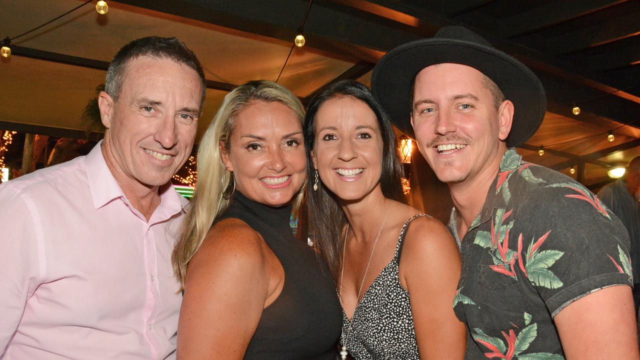 Rod Hockey, Mandy Mills, Vanessa Larkin, Matt Stephan at opening of Finn McCool's in Surfers Paradise. Picture: Regina King.