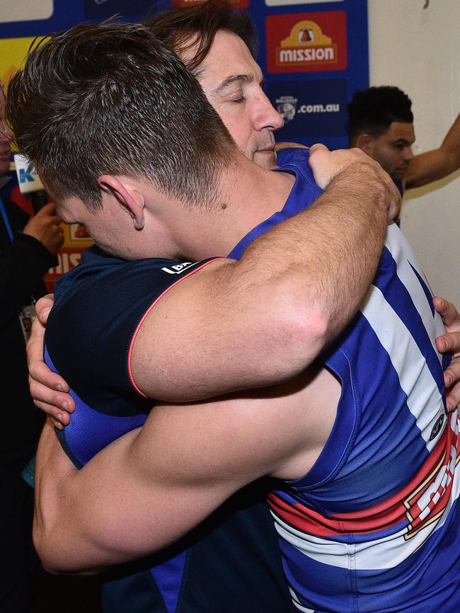 Luke Beveridge has built a special connection with players, fellow coaches and staff at the Bulldogs.