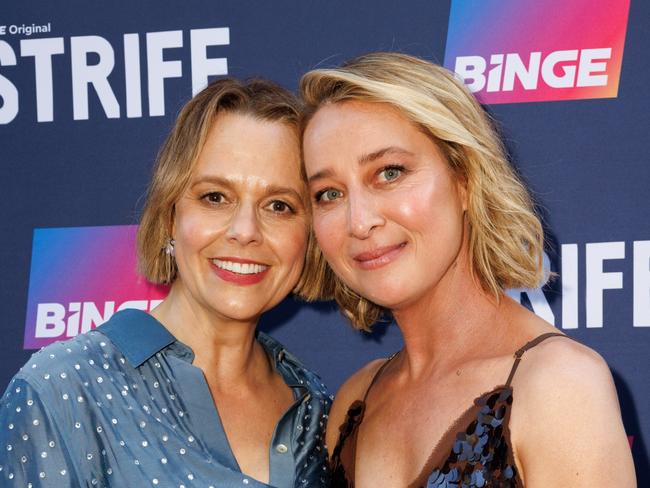 Mia Freedman and Asha Keddie at the launch of Strife. Picture: Caroline McCredie/Getty Images