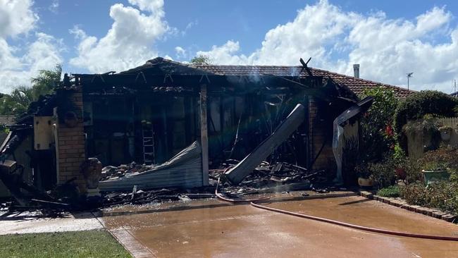 A house in Currimundi was badly damaged after a fire broke out in the garage. Photo: ABC Sunshine Coast