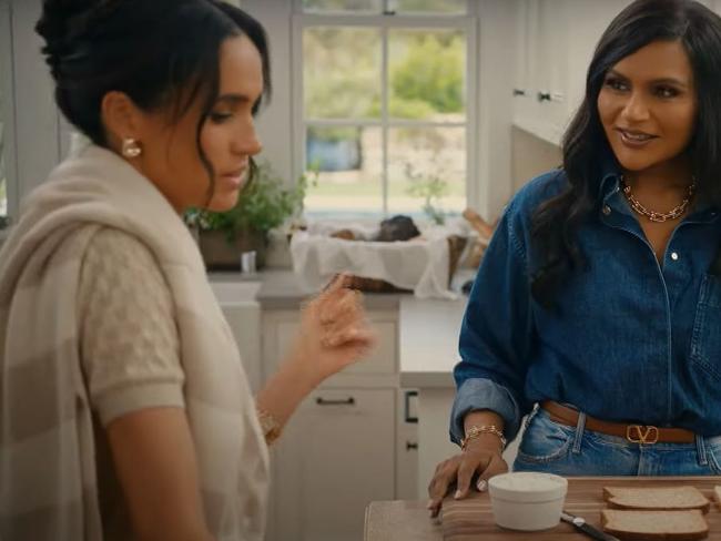 Season one featured several of Meghan’s friends, including Mindy Kaling, as well as some well-known chefs. Picture: Netflix