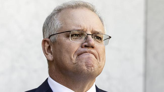 Prime Minister Scott Morrison says the budget is about ‘building for the future’. Picture: Gary Ramage