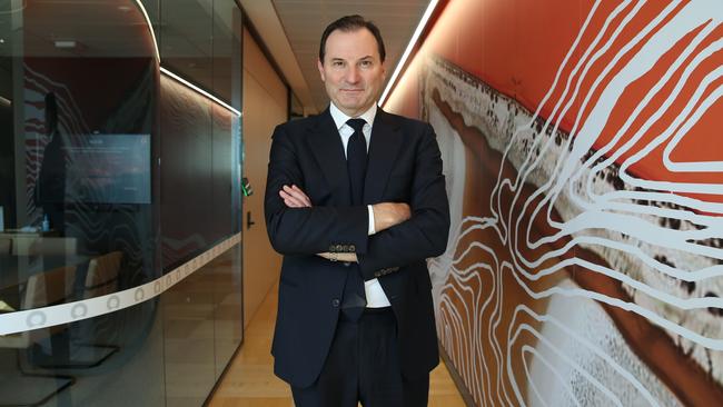 Origin Energy boss Frank Calabria at their offices in Barangaroo in Sydney. Picture: Britta Campion/The Australian