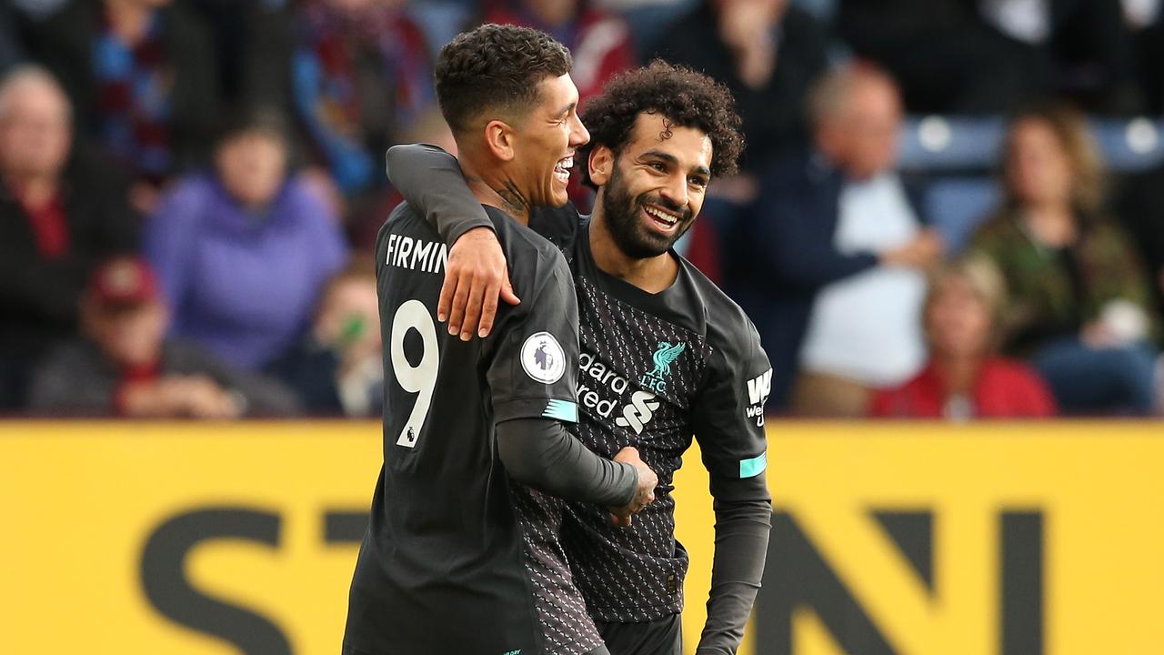 Liverpool teammates Roberto Firmino and Mohamed Salah are both on the shortlist for FIFA’s Fifpro World 11. (Photo by Jan Kruger/Getty Images)