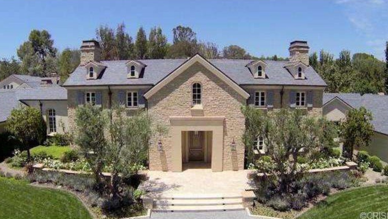 In 2014, West and his ex-wife, Kim Kardashian, splashed out a whopping $20 million on a lavish mansion in the star-studded Los Angeles community of Hidden Hills. Picture: Realtor