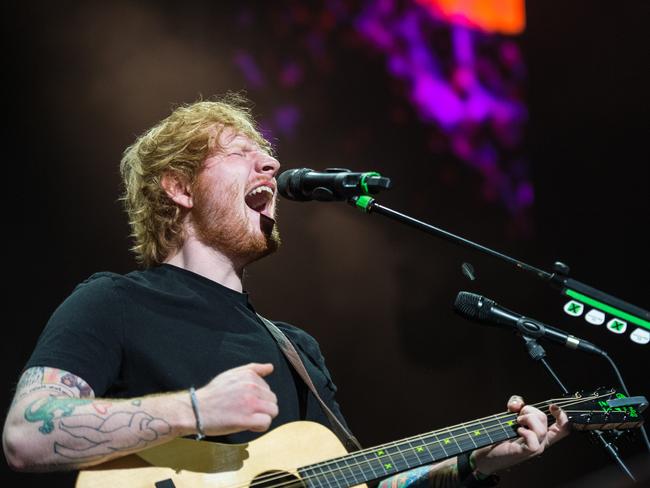 Ed Sheeran back in the day when Rod Laver Arena was big enough. Pic: Stuart Walmsley