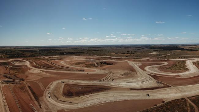 Construction continues at The Bend Motorsport Park. Picture: Simon Rogers