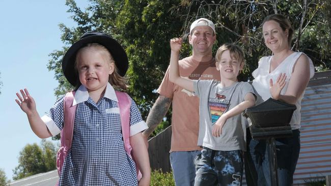 Ocean Grove five-year-old Riley Swander is starting grade prep later this month thanks to the gift of organ donation. Picture: Mark Wilson.