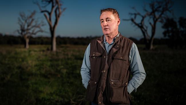 Shane Kelliher on his property at North Dandalup, south of Perth, on Thursday: ‘I am confused about what my obligations are’. Picture: Tony McDonough