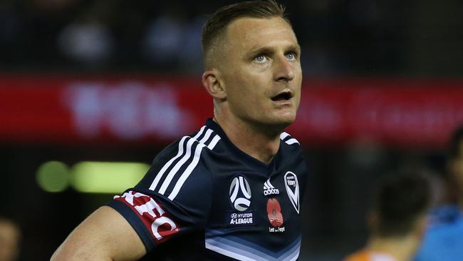 Besart Berisha after Saturday night’s draw with the Roar. Picture: AAP