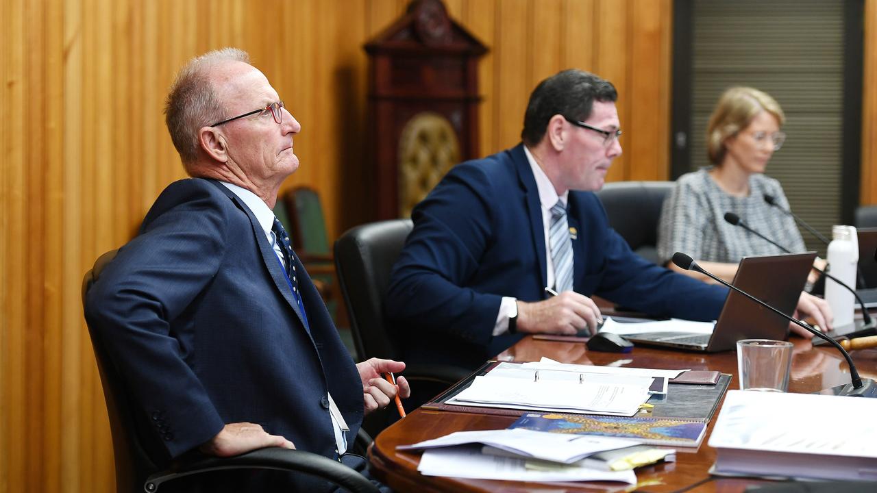 Acting CEO Joe McCabe during a Townsville City Council meeting. Picture: Shae Beplate.