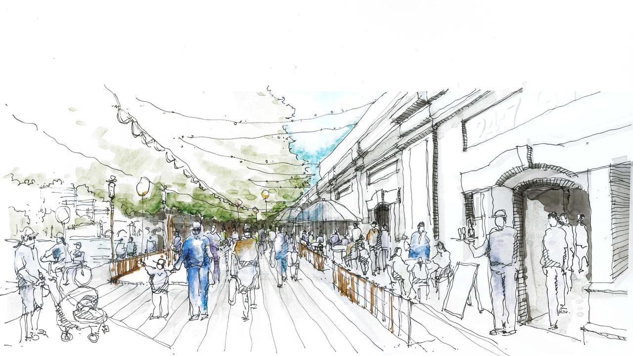 Artist’s impression on a way to revitalise the Banana Alley vaults. Image: Arup