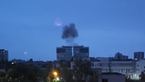 A drone strike targeting an area just a few kilometres from where Mr Joyce was staying. Source: Mango Inquirer.