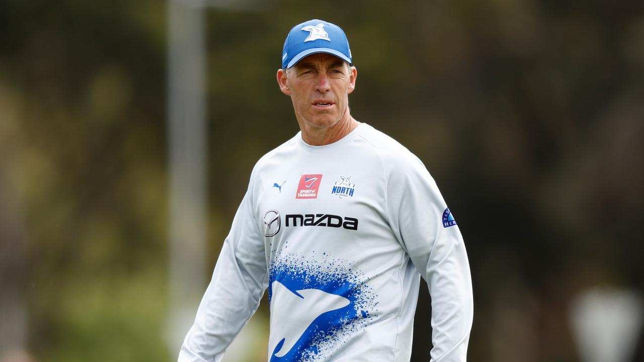 Alastair Clarkson keeps an eye on things. Picture: Michael Willson/AFL Photos