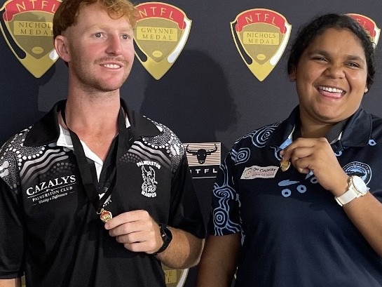 Eric Guthrie and Molly Althouse with their medals. Picture: (A)manda Parkinson.