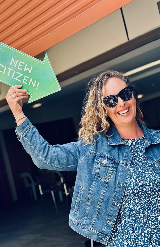 South African-born Sonjé Malpas became an Australian citizen in Alice Springs on Friday, September 13, 2024. Picture: Supplied