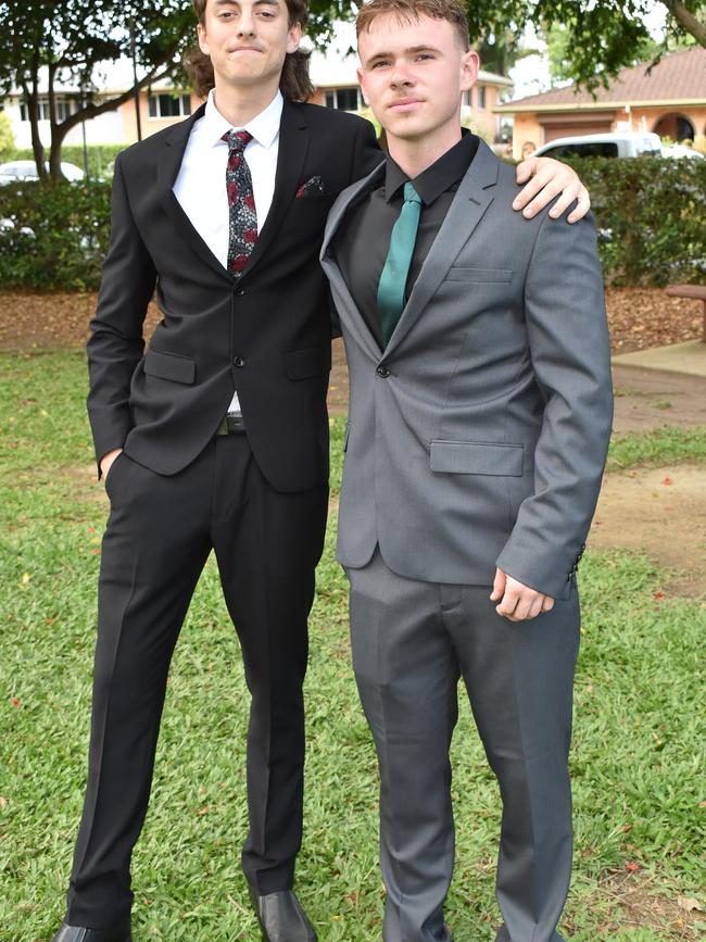 Ben Jacobson and Brock Pitt ready for the Mackay State High School 2021 Year 12 formal, November 16, 2021. Photos: Tara Miko and Janessa Ekert