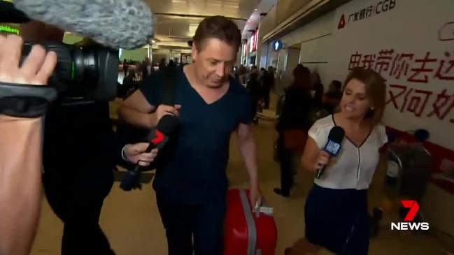 Mark 'Bomber' Thompson arrives in LA after drug investigation