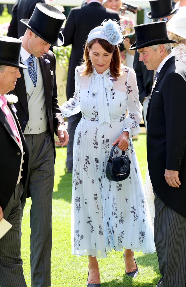 (L-R) Sir Francis Brooke, Prince William, Prince of Wales, Carole Middleton and Michael Middleton attends day two of Royal Ascot 2024. Picture: Getty Images