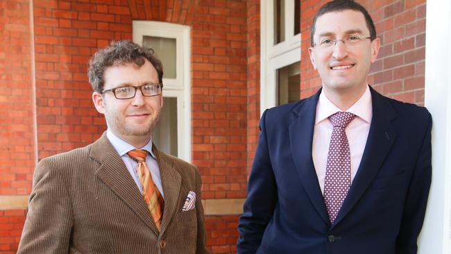 Lawyers Damien Freeman, left, and Julian Leeser. Picture: Renee Nowytarger