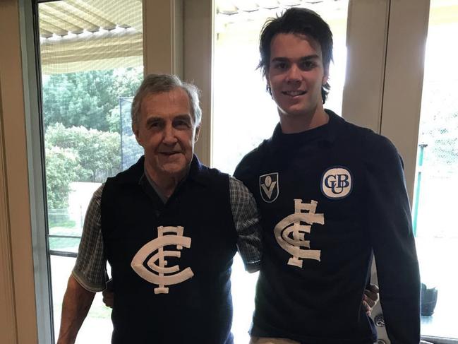 Ben Silvagni with his grandfather.